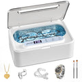 12OZ Ultrasonic Jewelry Cleaner for Watches Rings Glasses Dentures - White