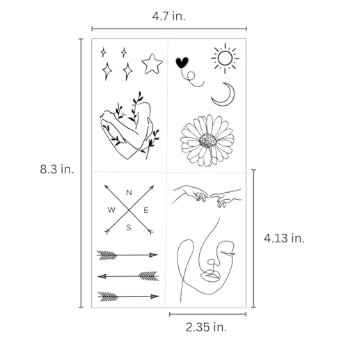 One Grace Mini Fine Line Temporary Tattoos - Waterproof