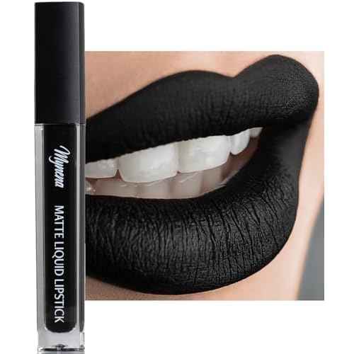 Mynena Black Long Lasting Lipstick for Women Waterproof & Transfer-Proof | Hydrating with Shea Butter | Bold Pigment Intense Matte Color Lip Stain | Talc-Free & Vegan Product that Performs | Linda