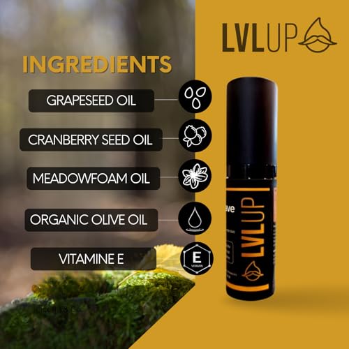 Premium Shave Oil for Men - LVLUP is a 100% Natural Shave Oil for Sensitive Skin - Prevents Razor Burn & Bumps - No need for shaving cream, soap, gel, aftershave, all-in-one product.(1oz)