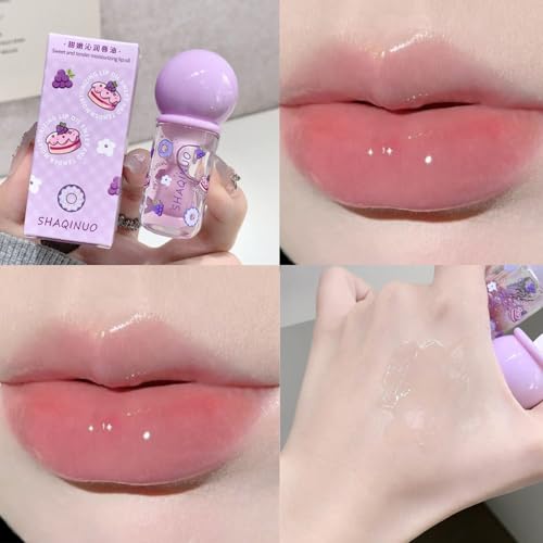 Baorder 4Pcs Hydrating Jelly Lip Gloss Oil Set - Fruit Flavored