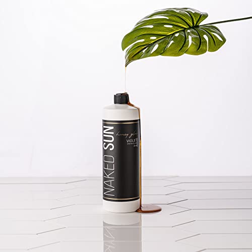 Naked Sun Honey Glow Violet Spray Tan Solution - 32 oz Airbrush Sunless Self Tanning Spray