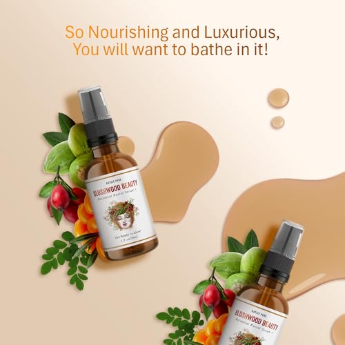 Blushwood Beauty Botanical Facial Serum, Blushwood Berry (EBC-46) + Kakadu Plum Vitamin C, Antioxidant Hydrating Face Serum for Dewy Glow, All Skin Types, 1FL OZ (30 ML)