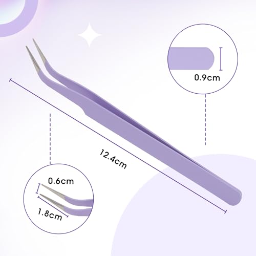 Eyelash Extension Tweezers - Purple Hand-Calibrated Lash Applicator Tool