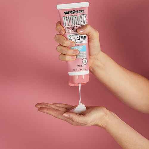 Soap & Glory Hydrate Expectations Body Serum - Thirst Quenching Hyaluronic Acid - Full-Coverage, Lightweight, Fast Absorbing Vegan Moisturizing Body Serum (8.4 Fl Oz)