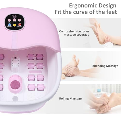 Collapsible Foot Spa Bath Massager with Heat & Bubbles