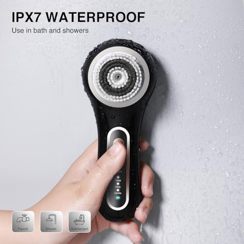 Umickoo Electric Facial Cleansing Brush - 3 Modes, 5 Heads, IPX7 Waterproof