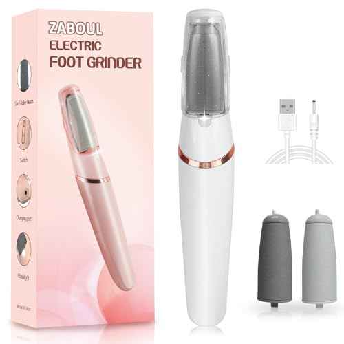 Electric Foot Callus Remover, Callus Remover for Feet Rechargeable Portable Pedicure Tool Kit, Smooth Pedicure Wand for Feet Care, Removes Dry Hard & Dead Skin Ideal Gift (White)