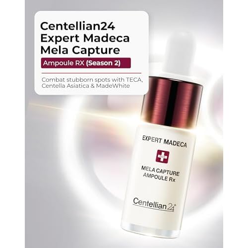 Centellian 24 Expert Ampoule (Season 2, 0.2fl oz x 4 pcs) - Korean Serum for Face. Soothing, Even Tone, Dry Sensitive Skin. TECA, Centella Asiatica, Gotu Kola