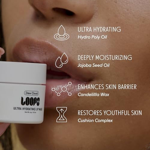 LOOPS Luxe Lips Trio Ultra Hydrating Lip Masks - Exfoliate, and Restore Hydration Below the Surface - Lip Balm, Stocking Stuffer