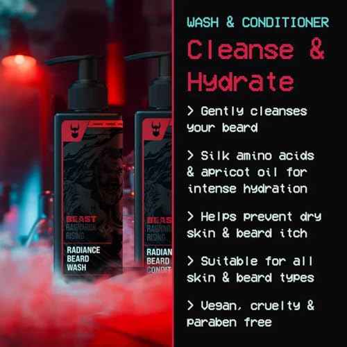 Beard Struggle Ragnarok Rising Eddie Hall Beast Line - Signature Beard Care Kit - Includes Balm, Wash, Conditioner, Night & Day Oil