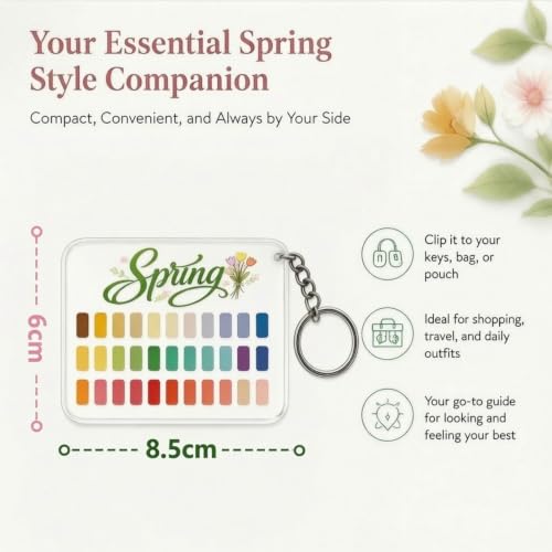 Seasonal Color Analysis Keychain – Portable Acrylic Palette