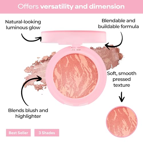 MCoBeauty Baked Blush & Highlighter - Rose Gold