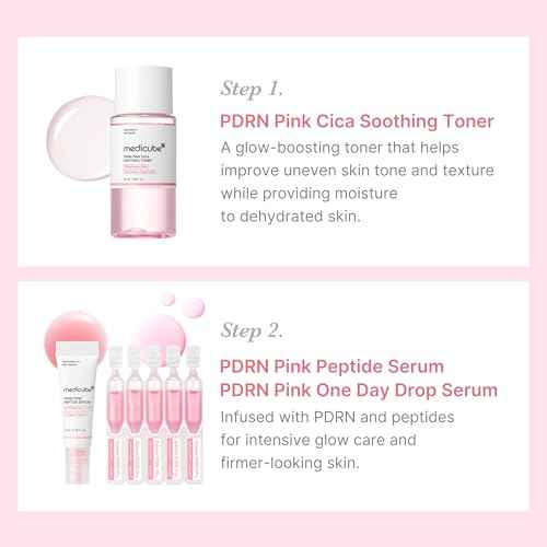 medicube Salmon DNA PDRN Trial Kit | Glass Glow Mini Skincare Set with Toner, Serum & Sheet Mask for Hydrating, Firming, Moisturizing |Gift & Travel Essentials for Women & Girls | Korean Skincare