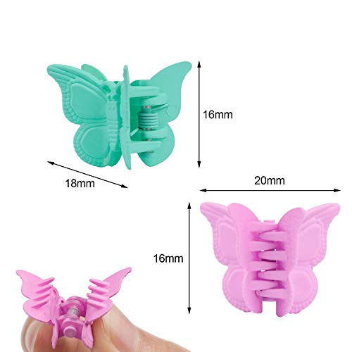 EAONE Matte Butterfly Hair Clips Set of 50 - Mini Claw Clips