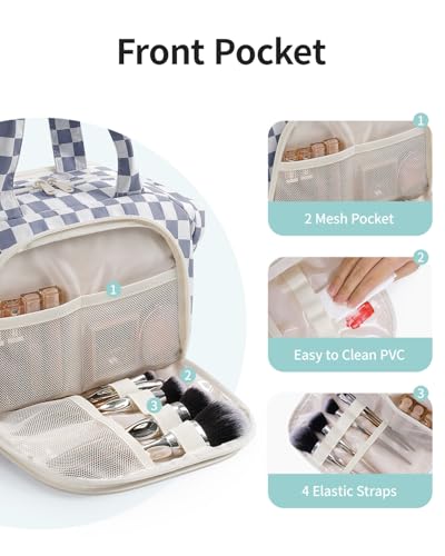 Narwey Large Travel Toiletry Bag for Women with Wet Pocket