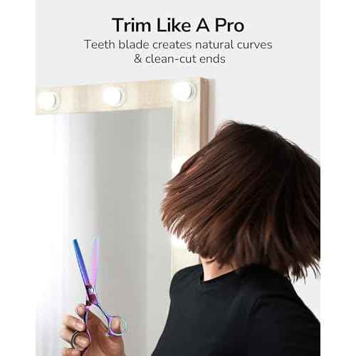 ULG Hair Thinning Scissors Professional Barber¡¯s Texturizing Teeth Shears for Hairdressing, Salon and Home Use Thinning Shears for Hair Cutting, Made of Japanese Stainless Steel, 6.5 inch