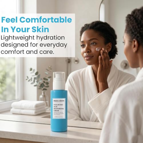 Maruderm Moisturizing Cream for Dry and Dehydrated Skin 200ml – Face & Body Hydrator with Hyaluronic Acid, Urea, Niacinamide