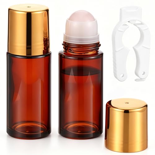 Rose Quartz Roller Bottle 50ml - Pink Crystal Essential Oil Applicator
