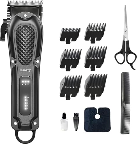 Haokry Cordless & Corded Hair Clipper - 200 Min Runtime, 3 Gear