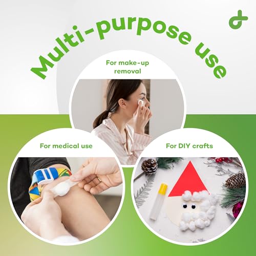Dealmed 100% Pure Cotton Balls - 500 Count Soft Absorbent Multipurpose Pack