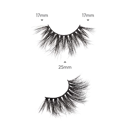 i•ENVY Luxury Mink Eyelashes 25mm 3D Multi-Curl 3 Pack