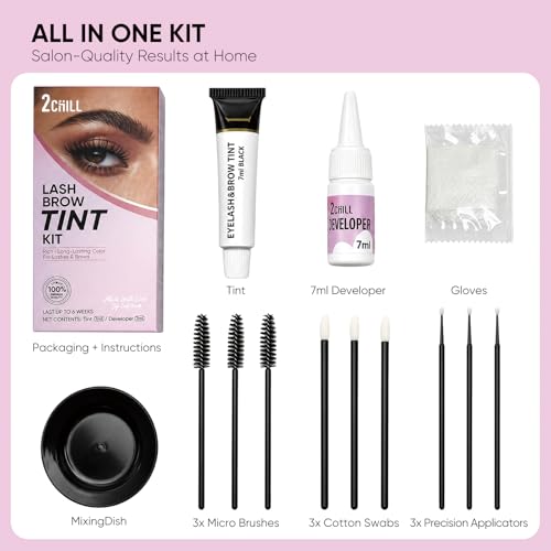 2CHILL Eyelash & Eyebrow Tinting Kit - Professional Salon Results