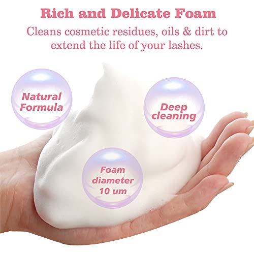 Eyelash Extension Cleanser Shampoo, Gentle & Paraben-Free