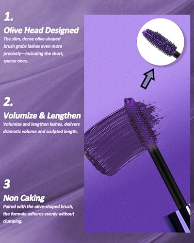 Purple Mascara & Plum Eyeliner Set - 5D Waterproof Makeup Kit