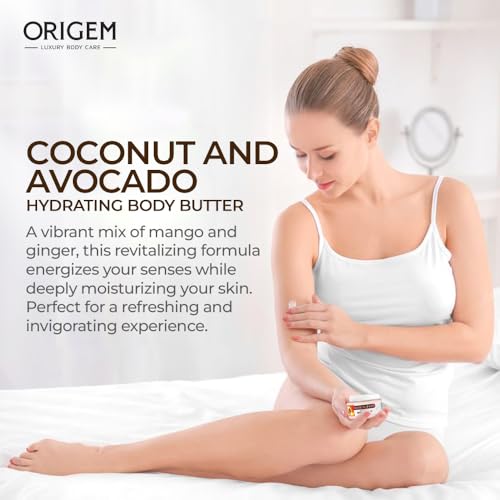 ORIGEM Body Butter for Dry Skin ? Ultra-Nourishing & Hydrating Cream with Mango, Ginger, Argan Oil, Shea Butter & Honey ? Moisturizer for Smooth, Glowing Skin ? 8 Oz
