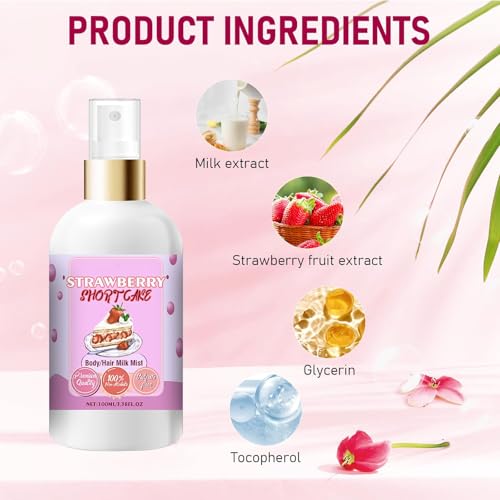 Strawberry Shortcake Body Hair Mist Spray - Vanilla Cream