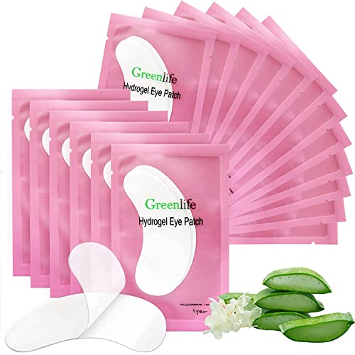 GreenLife Hydrogel Eye Gel Pads - 100 Pairs for Eyelash Extensions