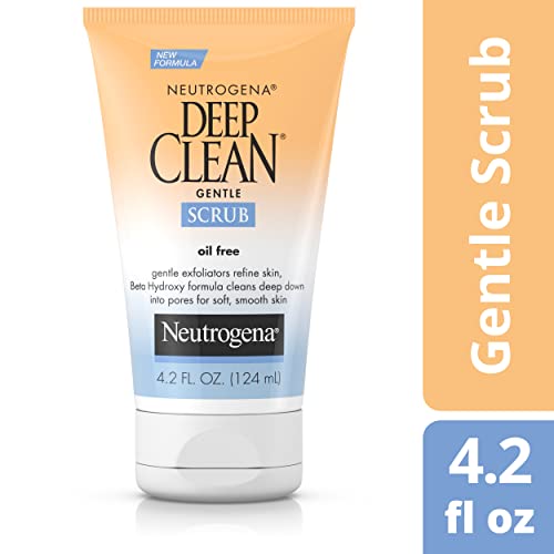 Neutrogena Deep Clean Gentle Daily Facial Scrub, Oil-Free Cleanser, 4.2 Fl Oz (Pack of 2)