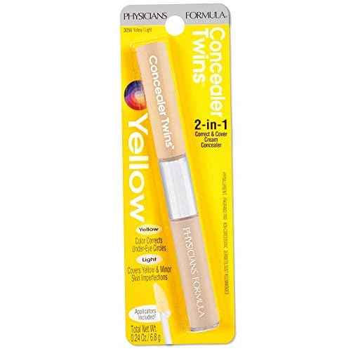 Physicians Formula Cream Dual-Ended Concealer Stick Yellow/Light, Neutralizing, Dark Circles, Scars, Blemishes, Eyes