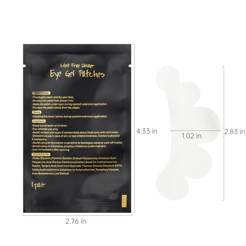 Lash Extension Under Eye Pads - 100 Pairs Hydrogel Lint Free