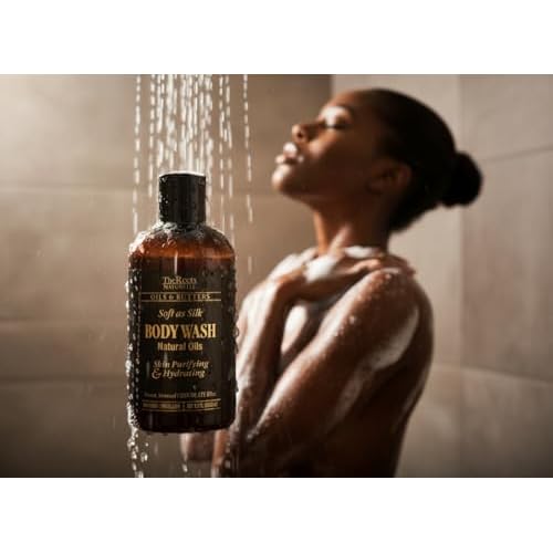 The Roots Naturelle Chocolate Bliss Body Wash | Soft as Silk | Skin Purifying & Hydrating | Warm, Sensual Chocolate Scented | 8.5 oz