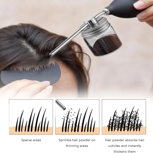 Hair Fiber Spray Bottle 2-Pack with Fine Mist Nozzle