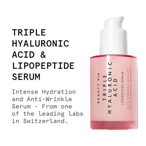 Beauty Pie Triple Hyaluronic Acid & Lipopeptide Serum 50ml ? Deep Hydration, Plumping & Smoothing Face Serum ? Anti-Wrinkle, Fine Line Care ? Lightweight, Fragrance-Free Formula