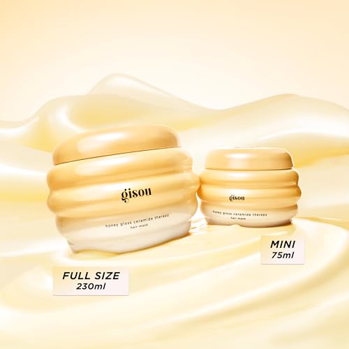 Gisou Honey Gloss Ceramide Hair Mask Travel Size 2.5 Fl Oz - Deep Hydration & Shine