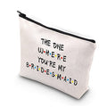 BDPWSS Bridesmaid Gift from Bride Bridesmaid Makeup Bag For Friend Sister Wedding Party Cosmetic Bag Bridal Shower Gift Bridesmaid Proposal Gift Bachelorette Party Favors (the bridesmaid CB)