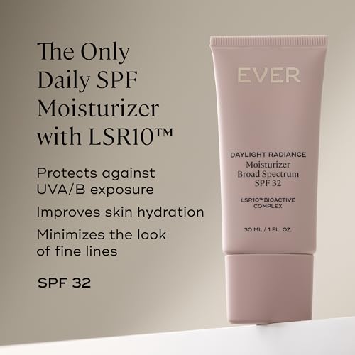 EVER Daylight Radiance Tinted Moisturizer SPF 32 ? Mineral Broad-Spectrum + Hydrating Coverage, Lightweight Glow Enhancer - Shade: Medium