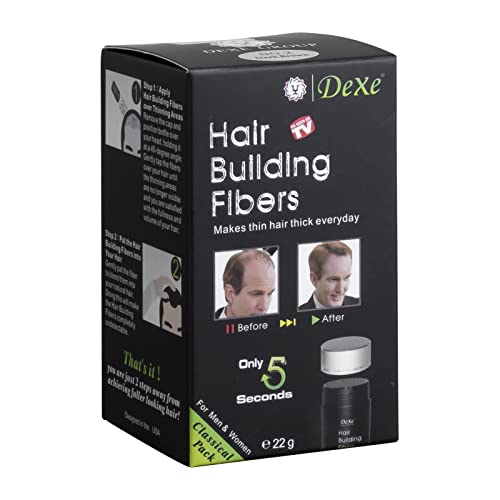 Hair Building Fibers (Black) - Hair Thickener for Fine Hair for Women & Men