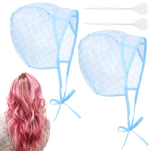 Hair Highlighting Cap Kit with Crochet Hooks - Frosted Tips Hair Dye Accessories
