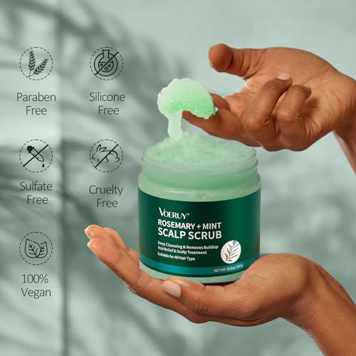 Rosemary Scalp Scrub with Silicone Massager, 10.6oz