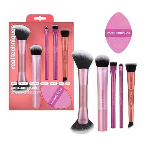 Real Techniques Big Blends Energy 6-Piece Brush & Puff Set
