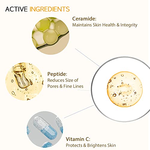 #OOTD Ceramide Brightening Sheet Mask For Face, Moisturizing, Anti Aging Ceramide, Peptide, Vitamin C, EVE Vegan 10EA