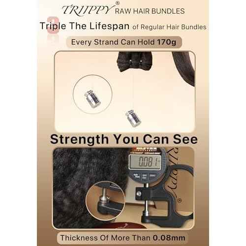 TRIIPPY Kinky Straight Bundles Human Hair,100% Real Raw Cambodian 4C/4A Blowout Hair Sew-In Weave Single Bundle,Triple The Lifespan Over Regular Virgin Hair,No.1 Raw Hair Brand On Amazon(24 Inch)