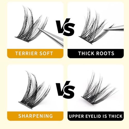 ¡æVAYATOR Lashes Mixed Kit/False Lashes Lash Bond & Seal Kit Multiple styles To Choose 8-20mm Mix D Curl/DD Curl Makeup Cluster Grafting Eyelashes Individual Extension (E#12-14-16-18mm Mixed)