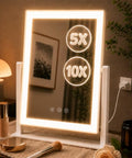 Lighted Makeup Mirror 17.3in with 10X/5X Magnifiers & 3 Color Modes