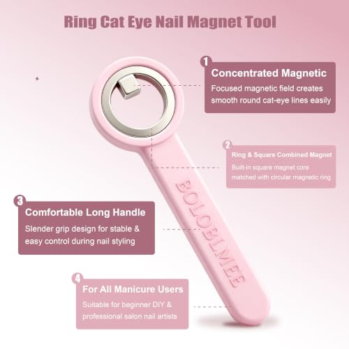 Ring Cat Eye Nail Magnet – Strong Magnetic Force Pink